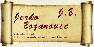 Jerko Božanović vizit kartica